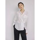 Two Way Pocket-front Shirt Black - One Size