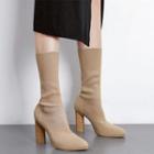 Block-heel Mid-calf Boots