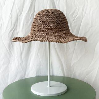 Foldable Straw Bucket Sun Hat