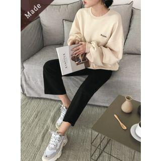 Hook-and-eye Wide-leg Dress Pants
