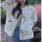 Long-sleeve Fleece Jacket White - One Size