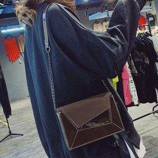 Patent Paneled Crossbody Bag