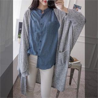 Open-front Dolman-sleeve Cardigan