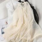 Ruffle Trim Tie-front Chiffon Jacket