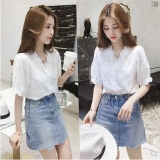 Short-sleeve Lace Blouse / Camisole Top