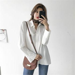 Slit-cuff Boxy Shirt