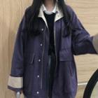 Pocket Detail Cargo Oversized Jecket As Shown In Figure - One Size