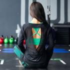 Open Back Long Sleeve Sports T-shirt