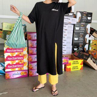 Merci Printed T-shirt Dress