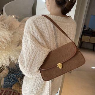 Corduroy Shoulder Bag As Shown In Figure - One Size