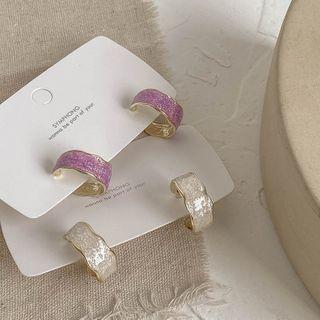 Wide Half Hoop Earring