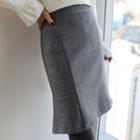 Napped A-line Skirt