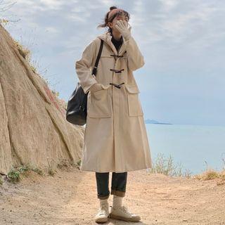 Toggle Long Trench Coat A185 - Off-white - One Size