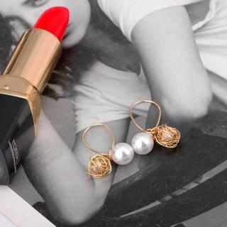 Bird Nest Earring Gold - One Size