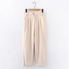 High-waist Straight Leg Pants Off-white - One Size