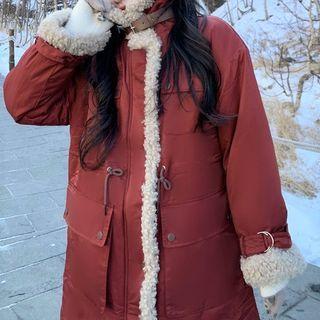 Furry Trim Zipped Coat