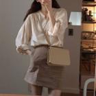Long Sleeve Blouse / Pocket Front Skirt