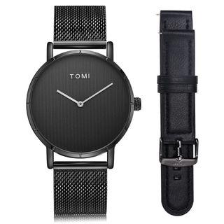 Numberless Strap Watch