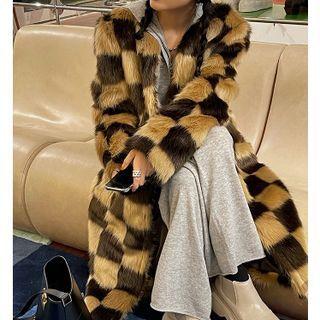 Fluffy Check Coat (various Designs)
