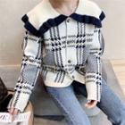Collar Plaid Cardigan