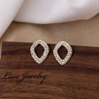 Rhinestone Irregular Hoop Earring E3193 - As Shown In Figure - One Size