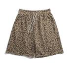 Leopard Print Straight Cut Shorts