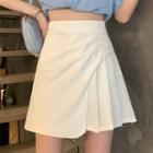 Pleated Shirred A-line Skirt