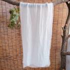 Plain Linen Cotton Scarf White - One Size