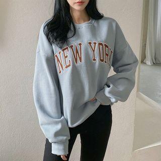 Letter Drop-shoulder Pullover