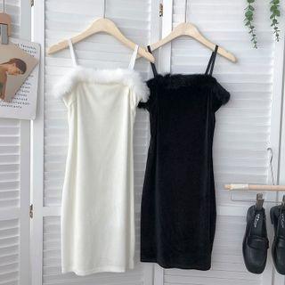 Chenille Panel Sleeveless Camisole Top