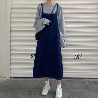 Letter Print Top / A-line Jumper Dress