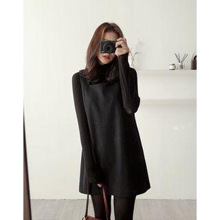 Square-neck Zip-back Minidress