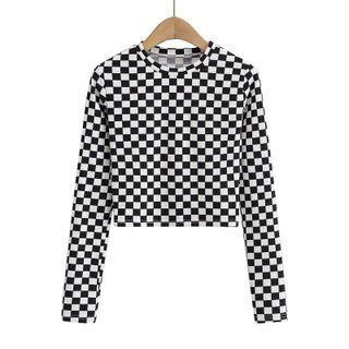Checkerboard Cropped T-shirt