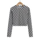 Checkerboard Cropped T-shirt