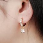 Rhinestone Star Drop Earrings Gold - One Size