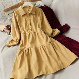 Plain A-line Shirtdress In 6 Colors
