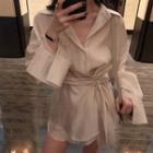 Pocket Detail Shirt / High Waist Shorts