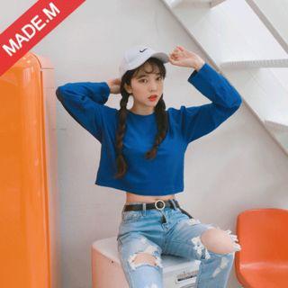 Long-sleeve Crop T-shirt