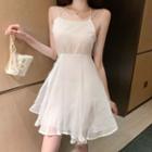 Open-back Cross Strap A-line Dress
