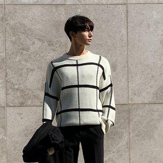 Oversized Checked Sweater