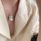 Irregular Pendant Sterling Silver Necklace