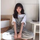 Long-sleeve Cropped T-shirt / Loose-fit Jumper Jogger Pants