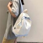 Japanese Character Color Block Canvas Backpack