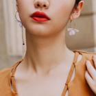 Non-matching Petal Hoop Earring White - One Size