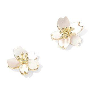 Flower Stud Earring Silver Earring - Flower - One Size