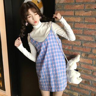 Gingham Strappy A-line Dress