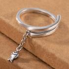 Fish Open Ring Silver - One Size