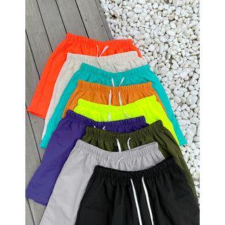 Drawcord Color Beach Shorts