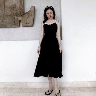 Backless Strappy Midi Dress