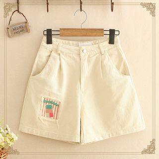 Patched Shorts